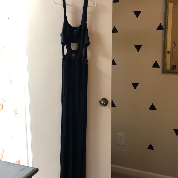 Black open cut maxi dress - Picture 3 of 5